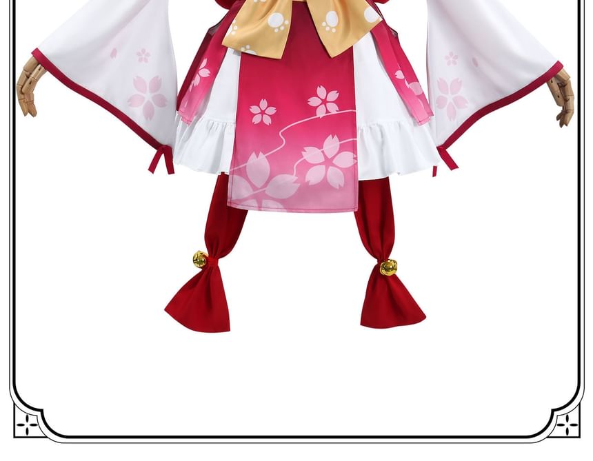 Bloomsoon - Sakura Miko Cosplay Kostuum / Pruik / Set