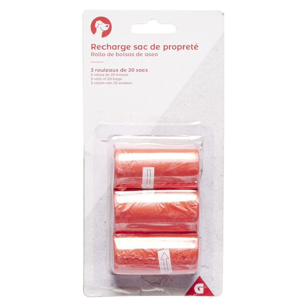 Recharge de sac propreté x3 rouleaux