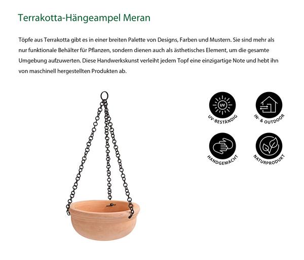 Dehner Terrakotta-Hängeampel Meran mit Kette,