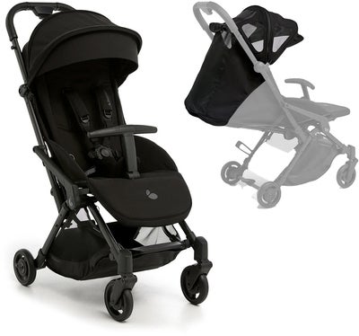 Beemoo Easy Fly Lux 4 Trille inkl. Breezy Kalesje, Jet Black