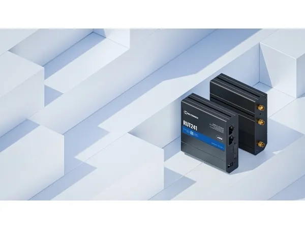 Teltonika RUT241 eSIM - Trådløs router - WWAN 2,4 GHz - 2G, 3G, 4G - DIN monterbar på skinne