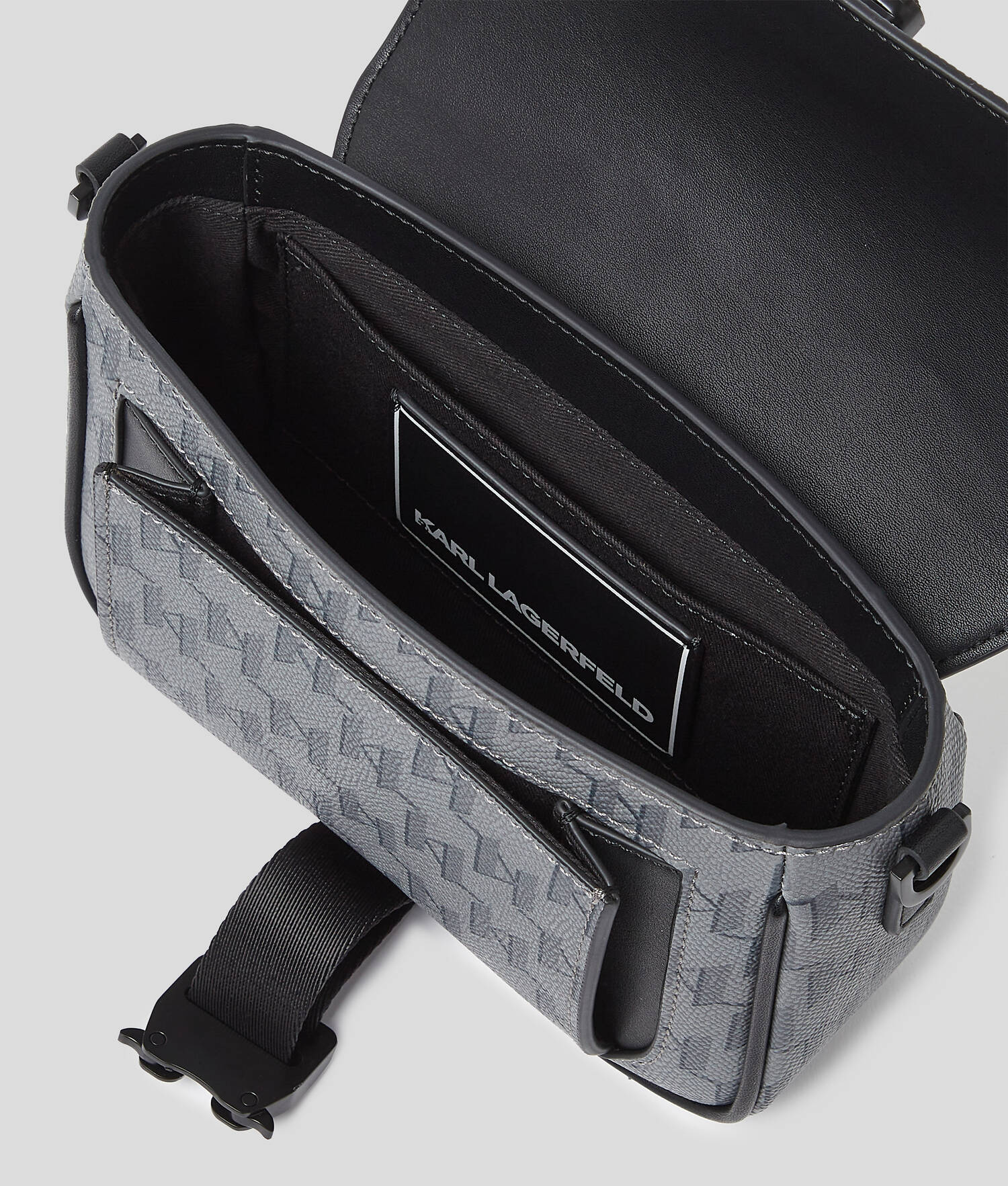 SAC BANDOULIÈRE KL MONOGRAM - Monogramme Asphalte