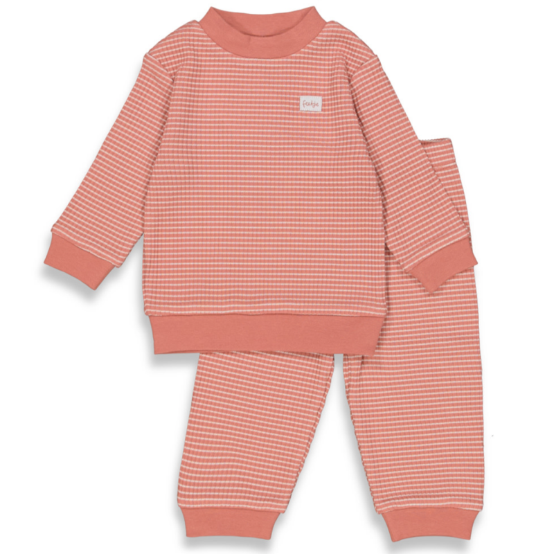 Feetje Wafel Pyjama Brique