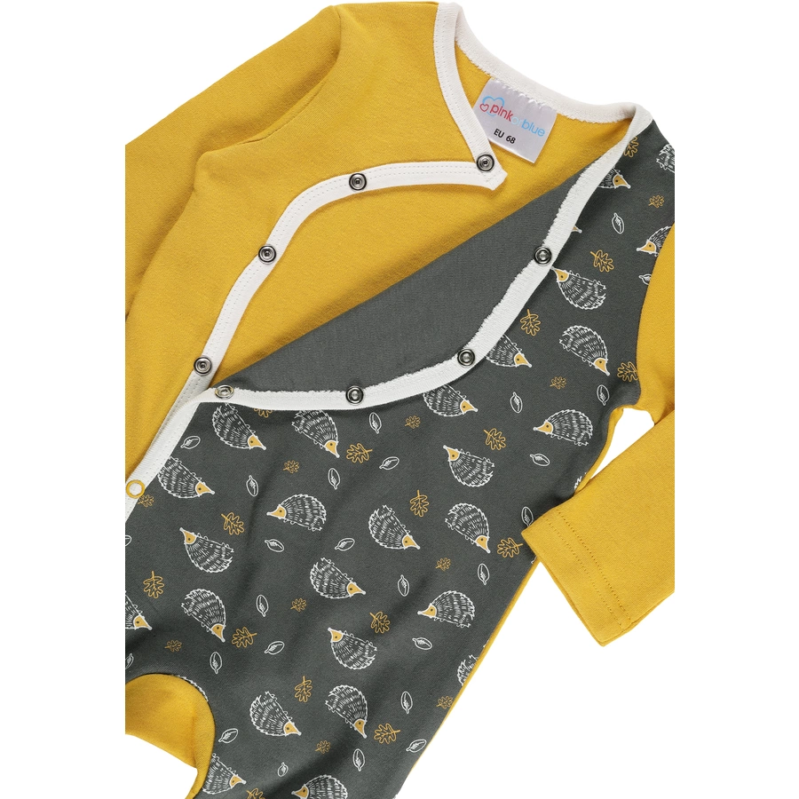 pink or blue Pyjama Igel gelb-grau