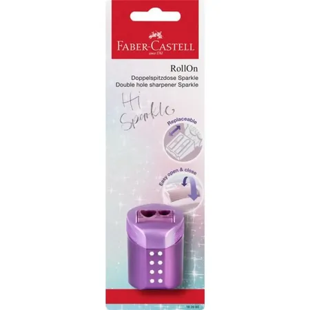 Faber-Castell Doppelspitzdose RollOn Sparkle, 1 Stück, 3-fach sortiert