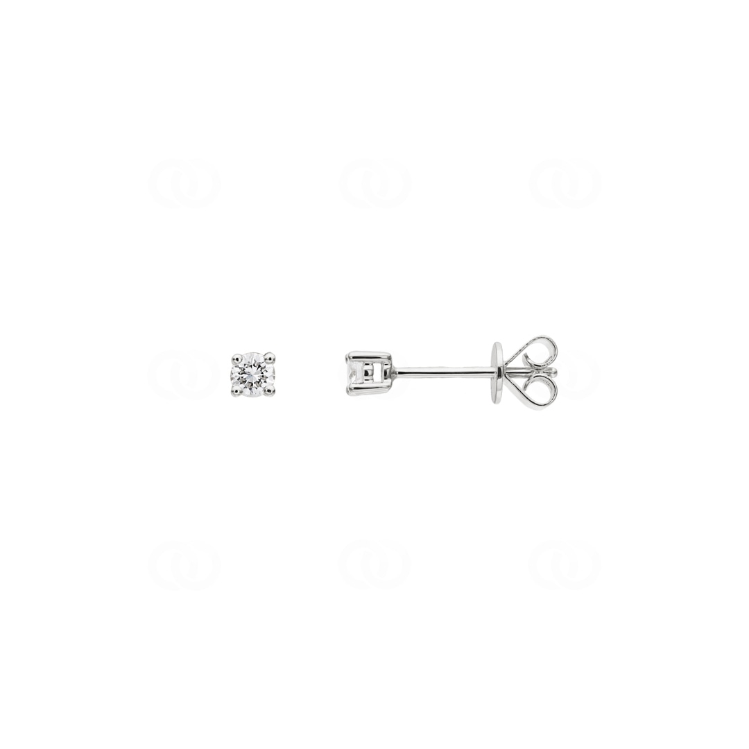 Ohrstecker 750/18 K Weissgold mit Diamanten 0.16ct H/si