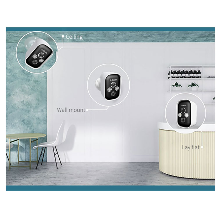 (2MP) 2x WiFi Internet Überwachungskamera HD 1080p mit Station / IR LED's Nachtsicht / Bewegungserkennung / AP / Audio / IP66 (iOS/Android)