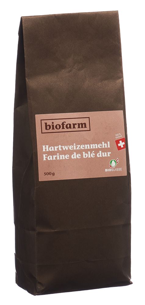 Biofarm Hartweizenmehl<br>500 g, Beutel, CH Knospe