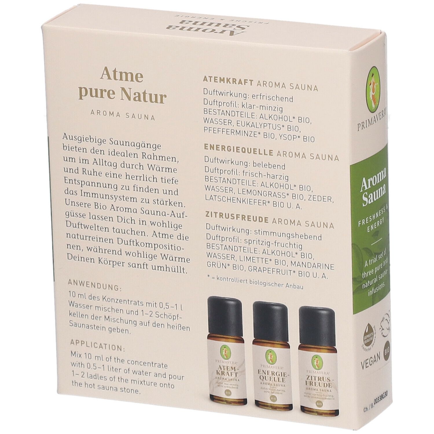 PRIMAVERA® Aroma Sauna SET FRISCHE & ENERGIE