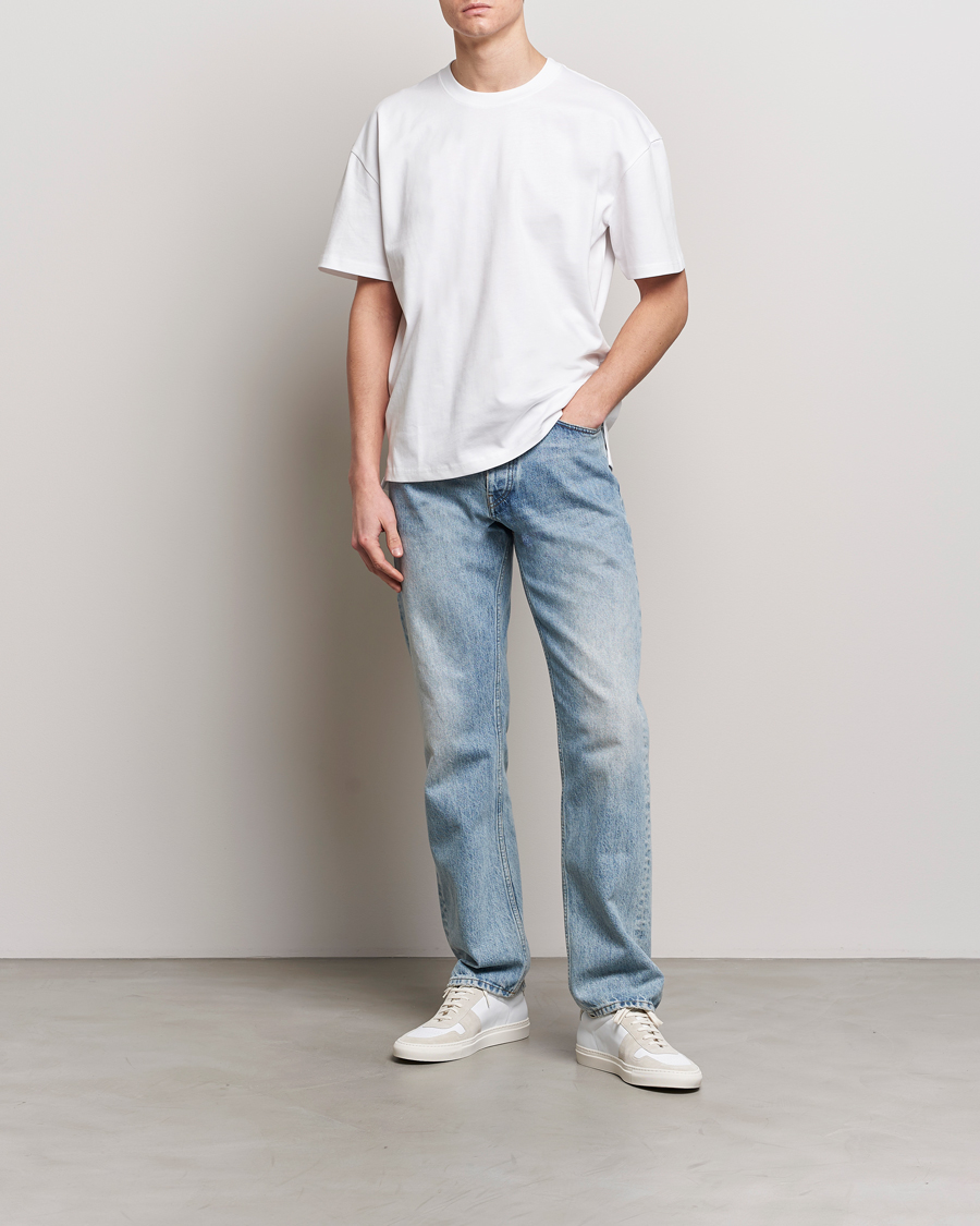 Bread & Boxers Textured Heavy Crew Neck T-Shirt White