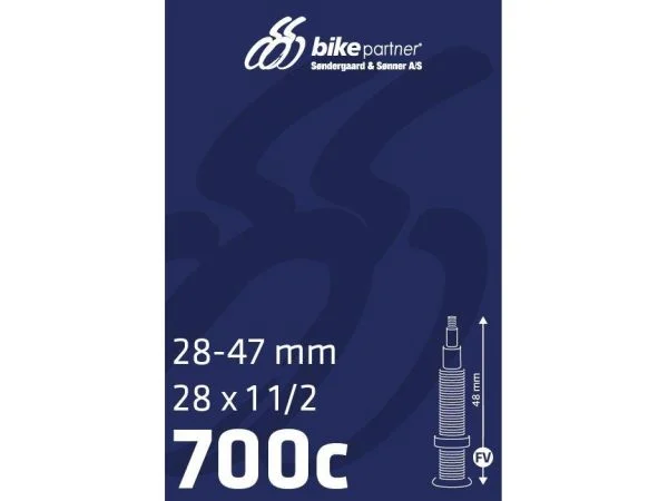 Bike Partner Cykelslange 700x28/47C, 48mm Racerventil