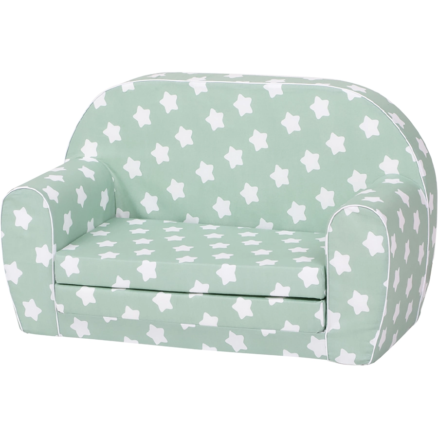 knorr toys® Kindersofa Green white stars grün