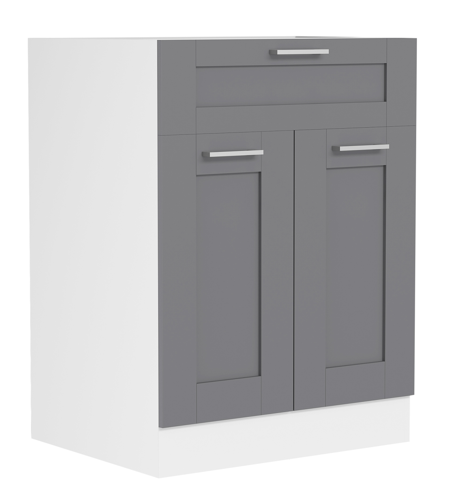 Unterschrank COLURA - weiß-anthrazit - mit Schubkasten - 60 cm