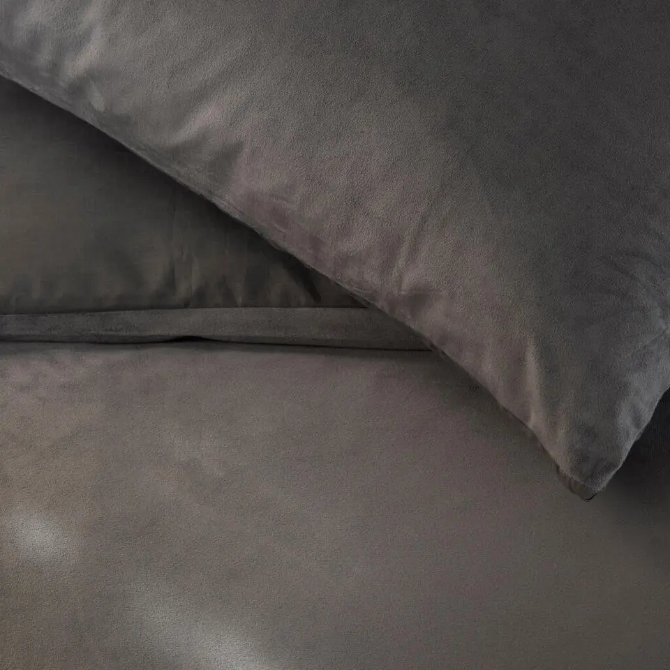 Byrklund - Dekbedovertrek Go Velvet - 140x220 cm - Off Black