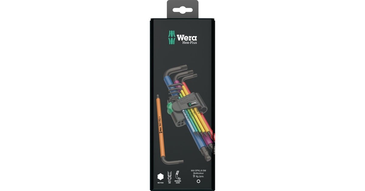 WeraInbussleutelset 950/9 Hex-Plus Multicolour 1 SB  (9-delig, 1.5mm tot 10mm)