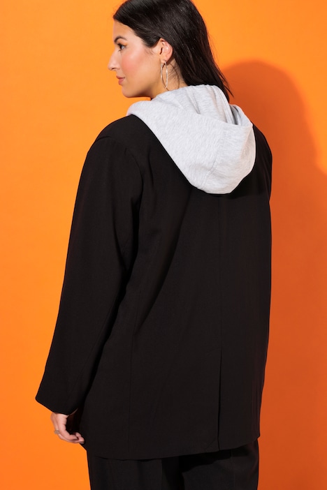 Blazer, oversized, Kapuze, Komplettfutter