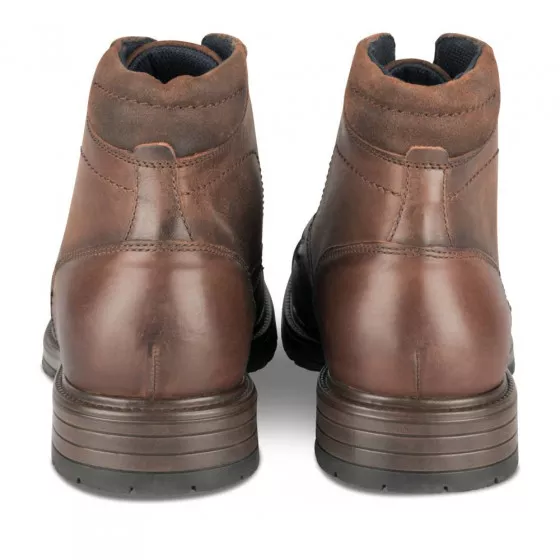 Bottines MARRON DENIM SIDE CUIR