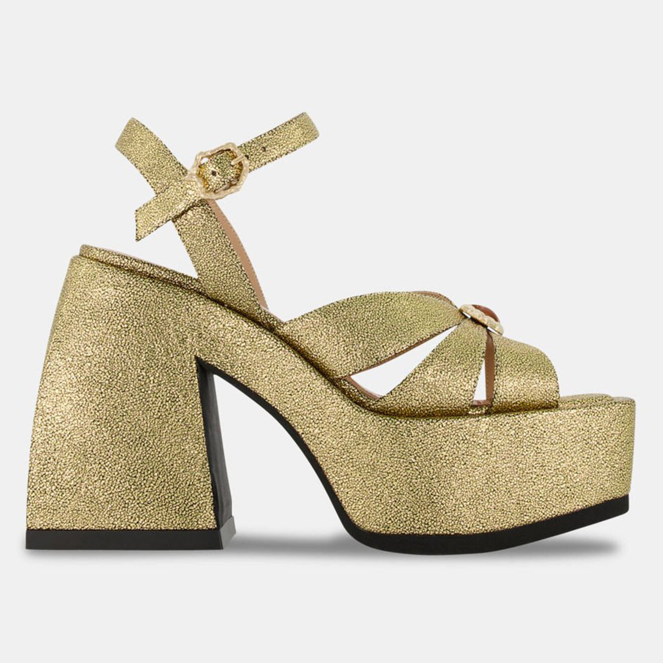 Nodaleto Sandales Clea dorées - Talon 11 cm