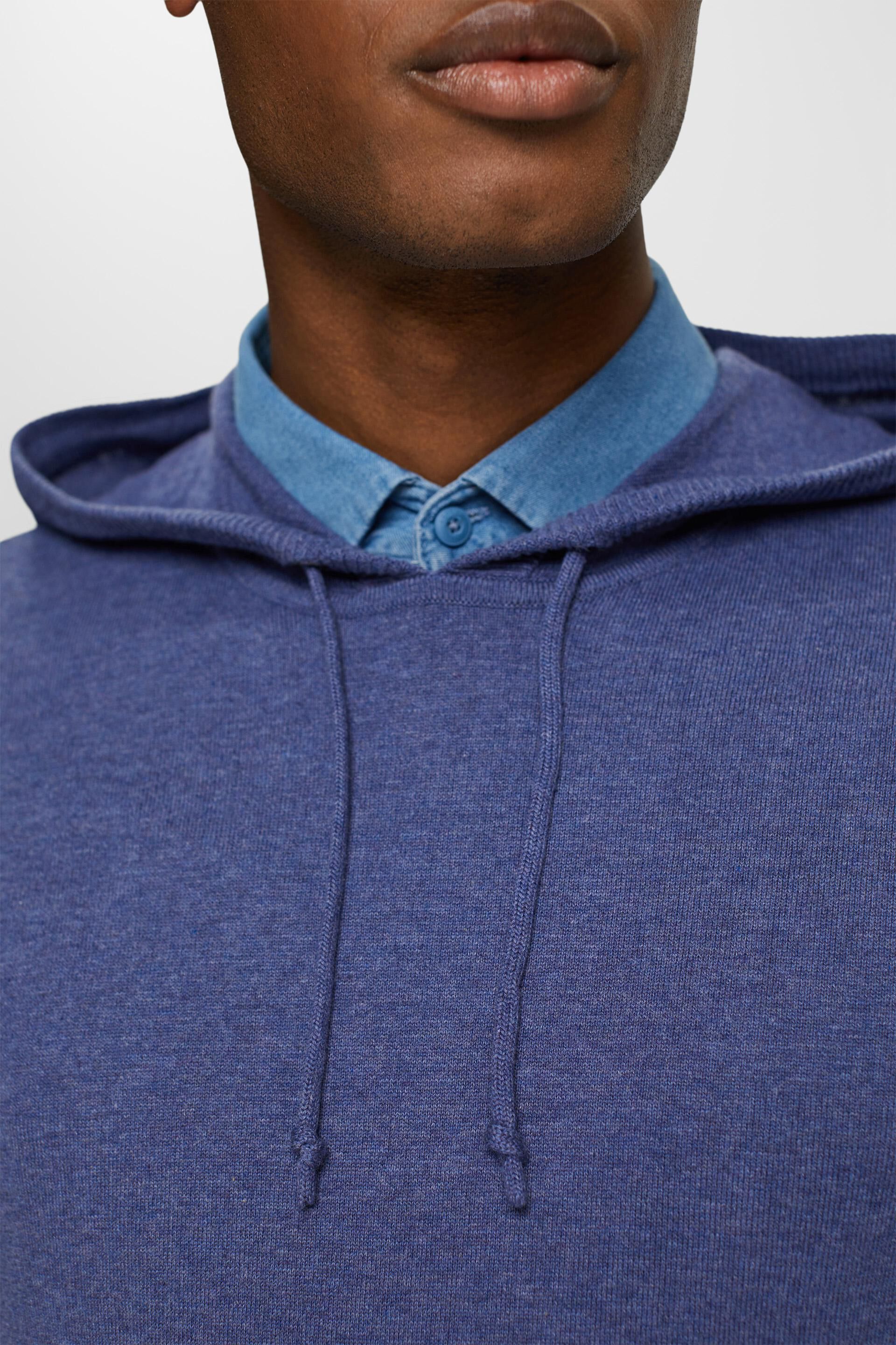 Pull-over en maille à capuche