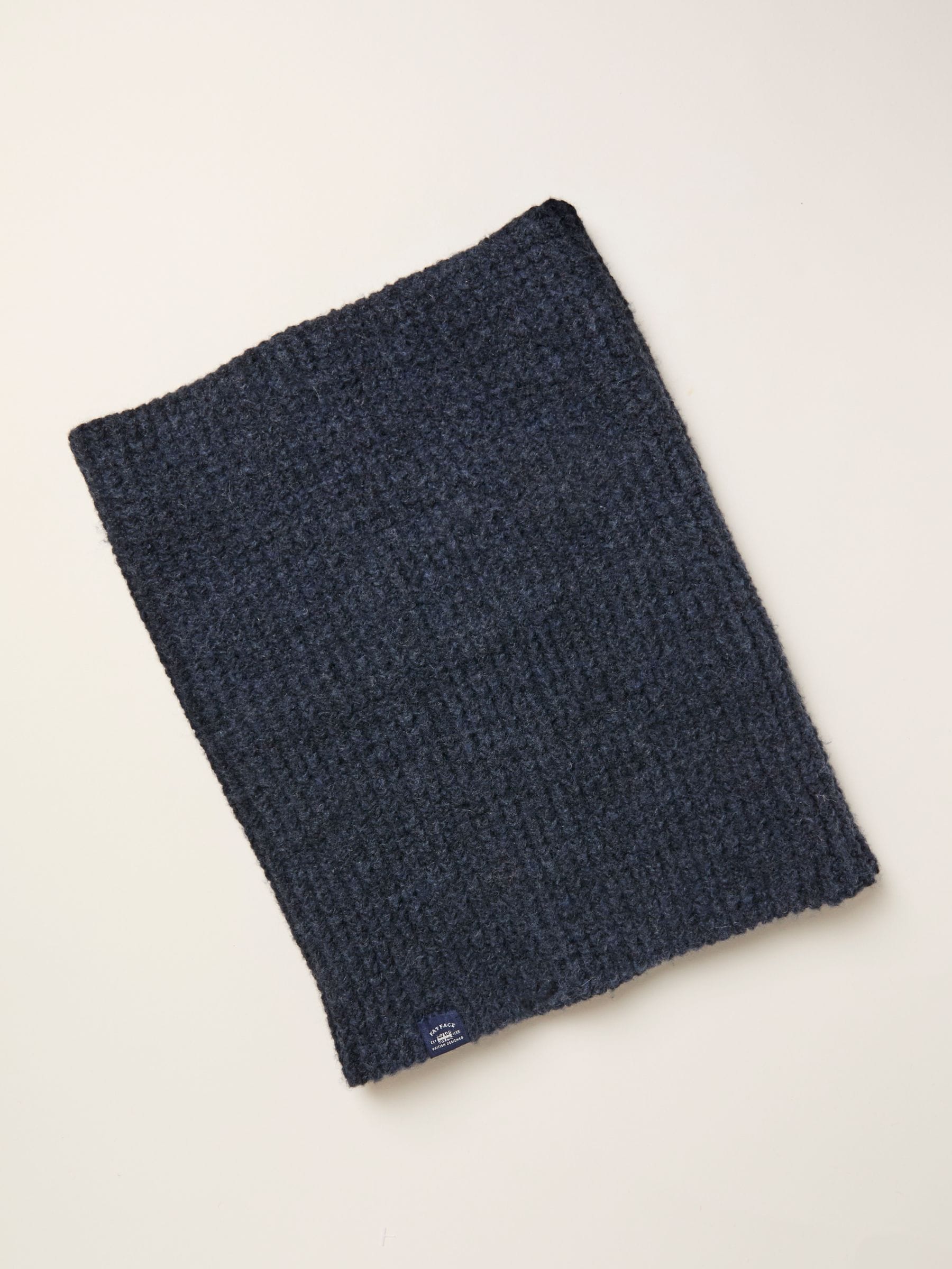 Marineblauw - FatFace Waffle Neckwarmer