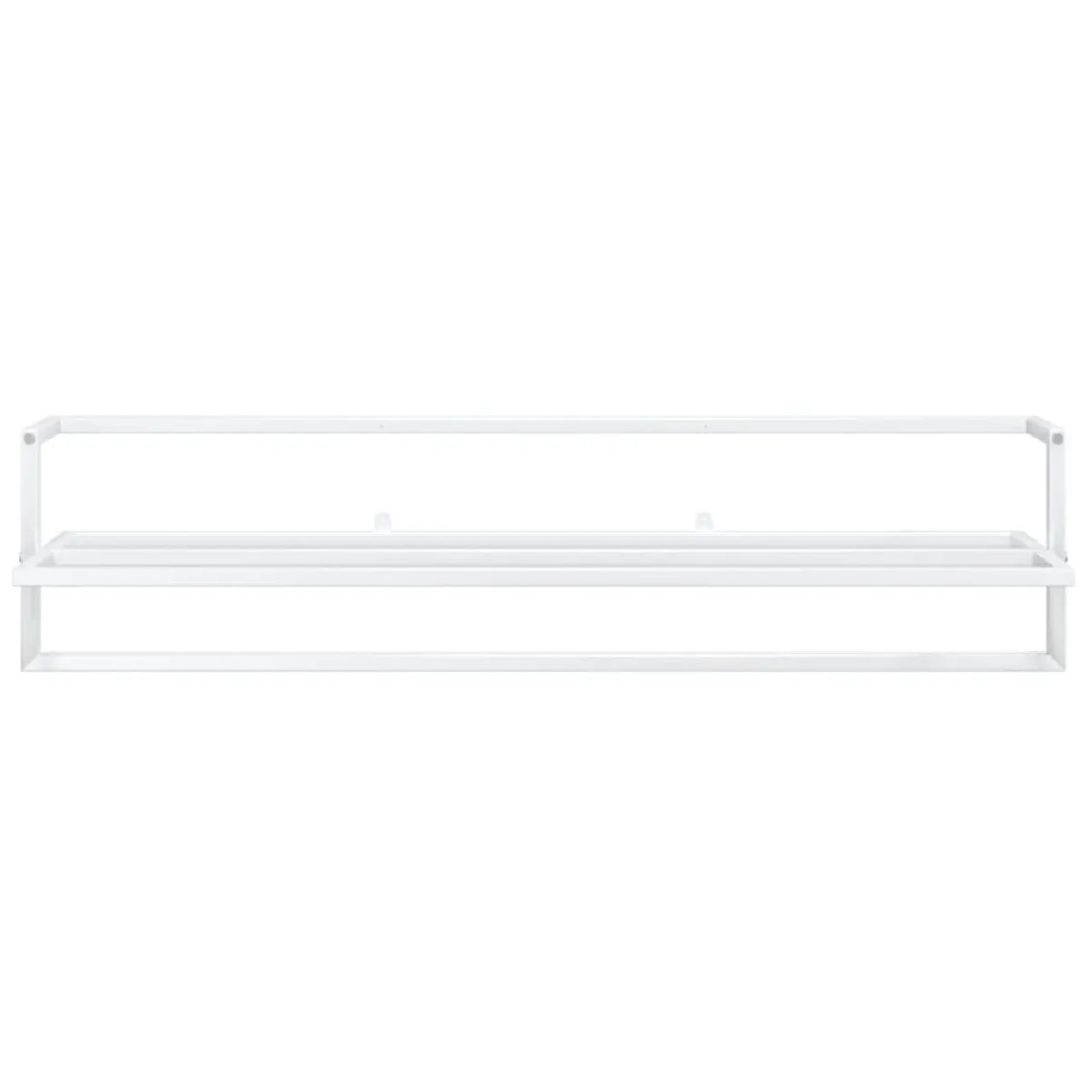 Helloshop26 Porte-serviettes mural blanc fer