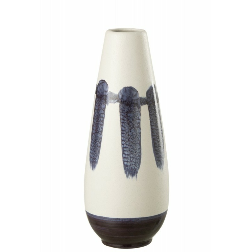 Vase haut avec peinture en céramique multicouleur 16x16x40 cm