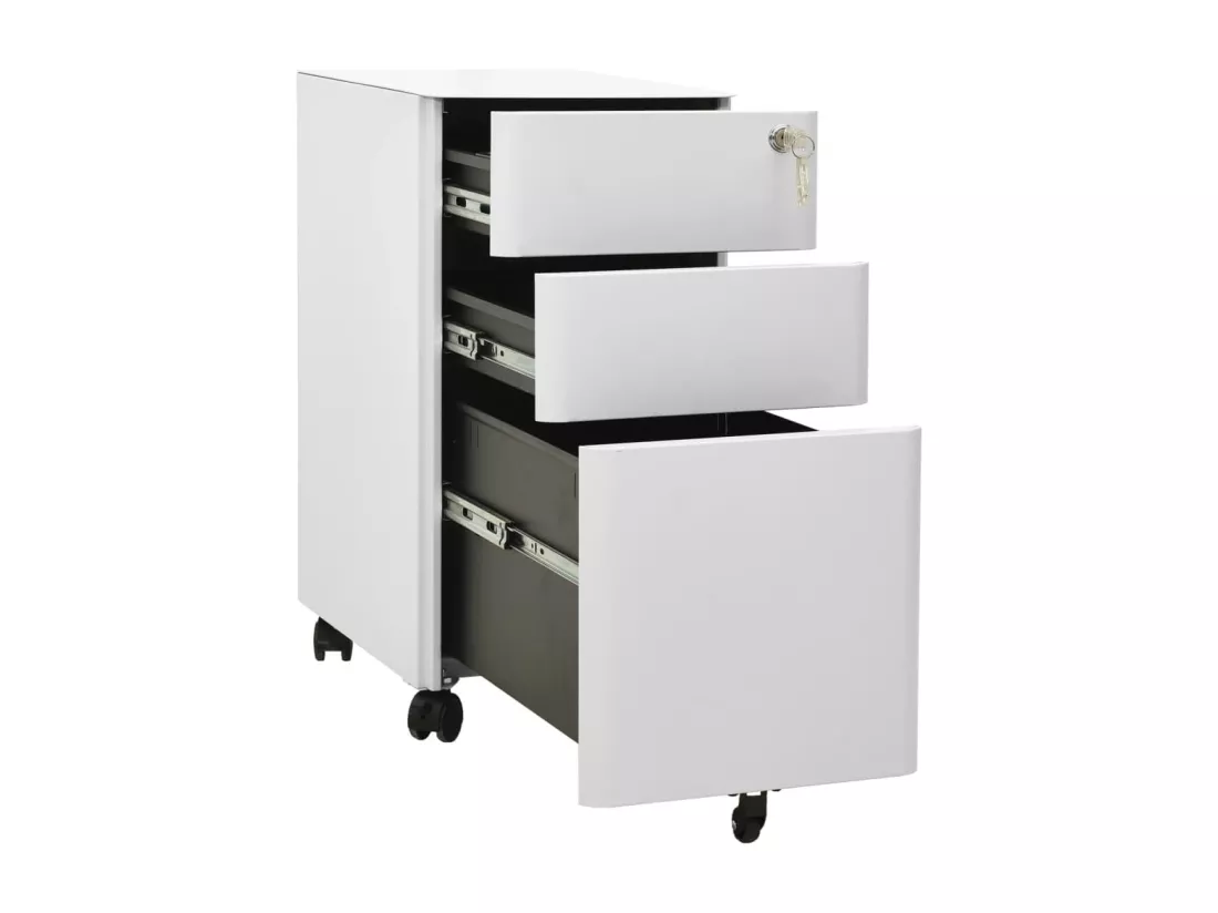 Classeur mobile Gris clair 30x45x59 cm Acier
