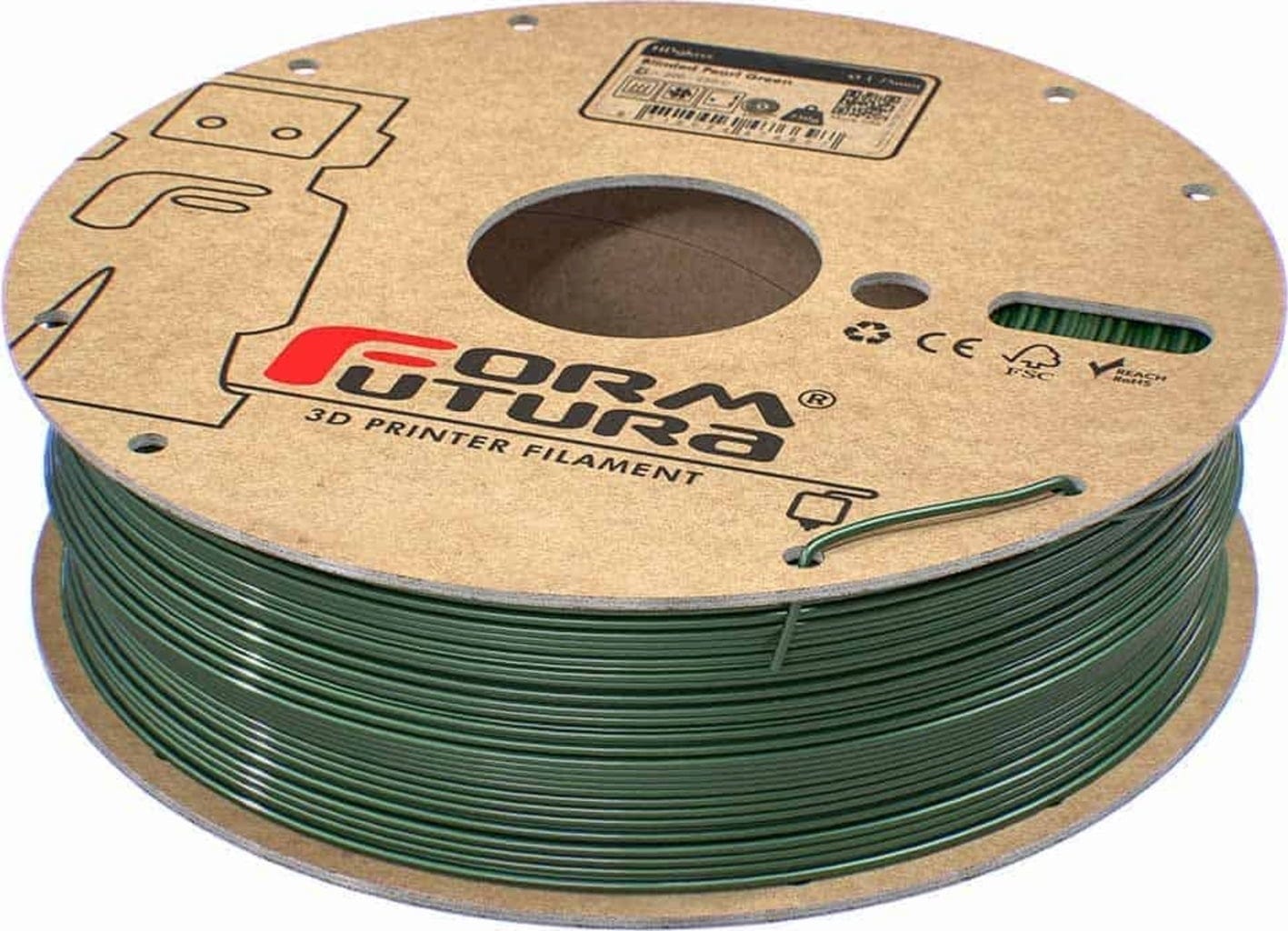 FormFutura  HDglass™ Blinded Pearl Green, 1,75 mm / 750 g    Einzigartiges PETG für undurchsichtige Modelle mit hoher Festigkeit
