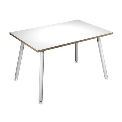 Bureau LEONARDO - 120 cm - Blanc chants chêne