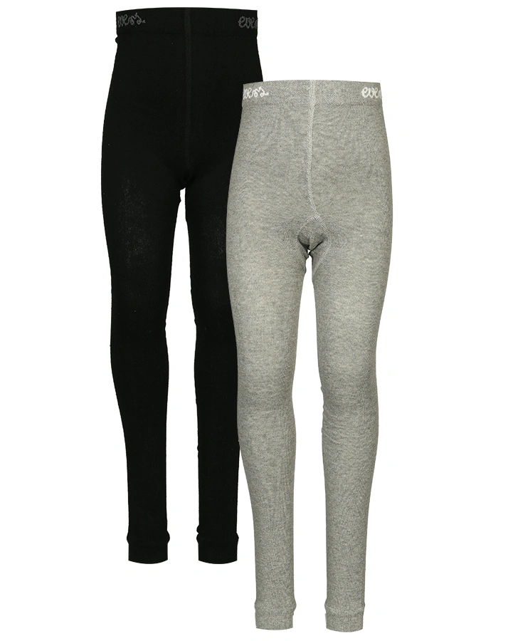 Leggings UNI BASIC 2er-Pack in schwarz/grau