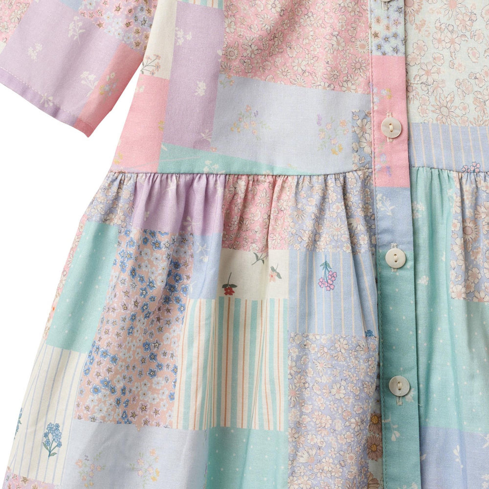 Køb Wheat Patchwork Flowers Kjole S/S Annabell