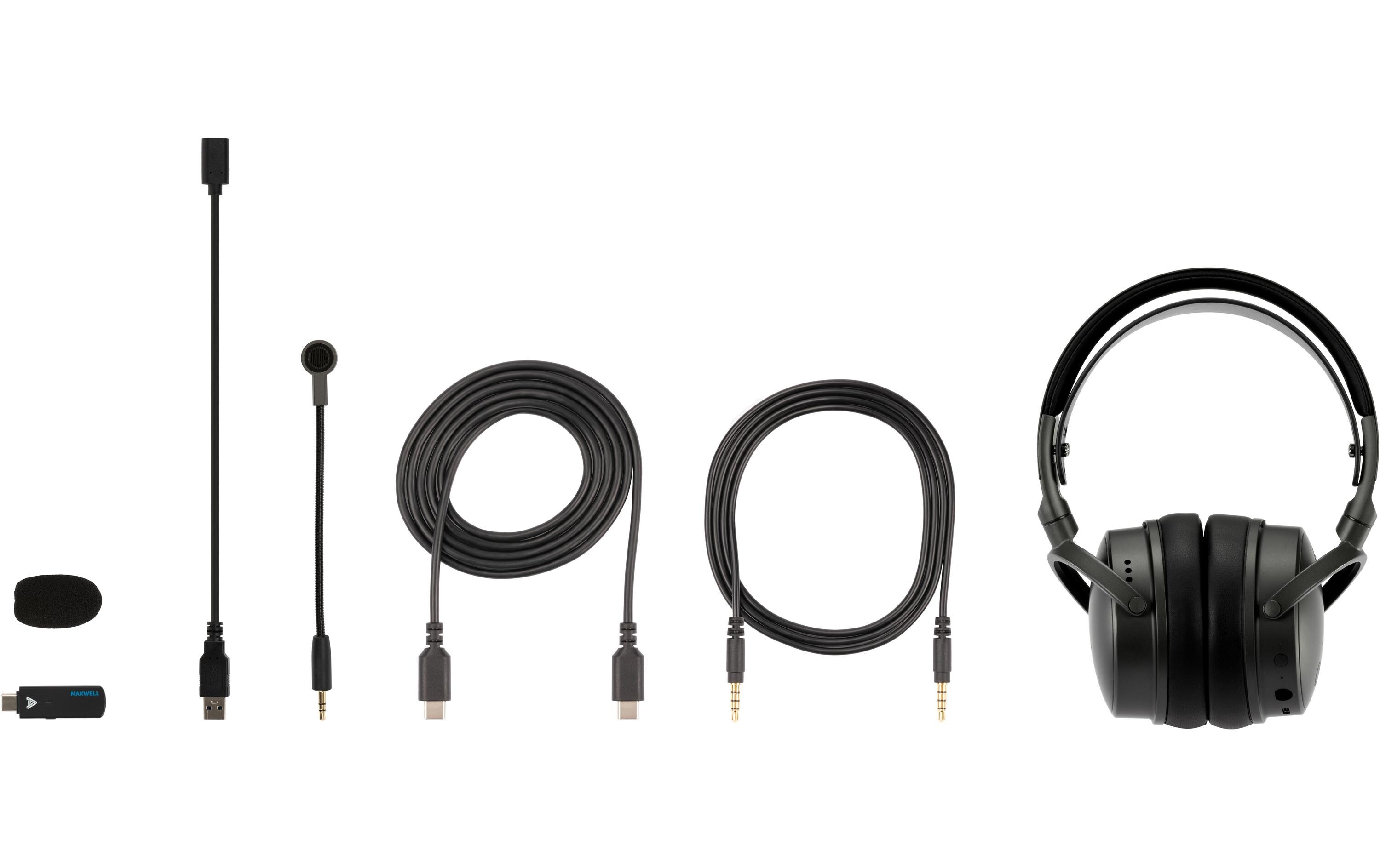 Headset Maxwell für PlayStation Schwarz<br>Drahtloses Gaming-Headset für PlayStation, PC, Mac, iOS, Android