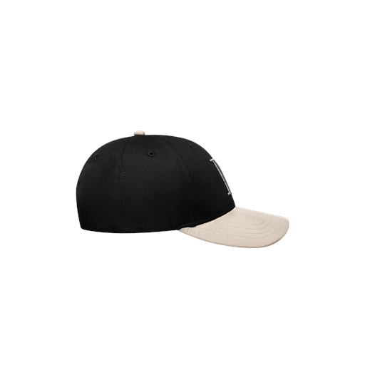 Les Deux Suede II Baseball Cap, Black/Dark Sand, One size