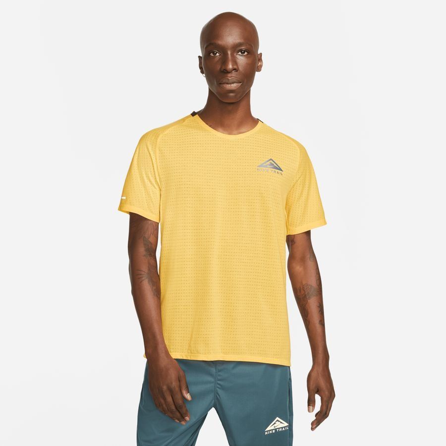 Nike Haut Running Dri-FIT Trail Solar Chase - Citron/Noir