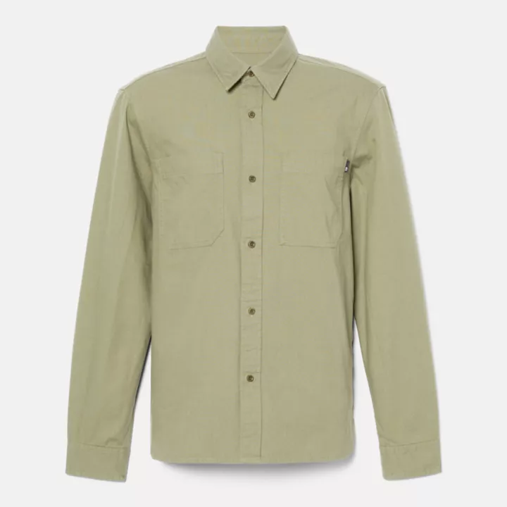 Chemise en popeline pour homme en vert