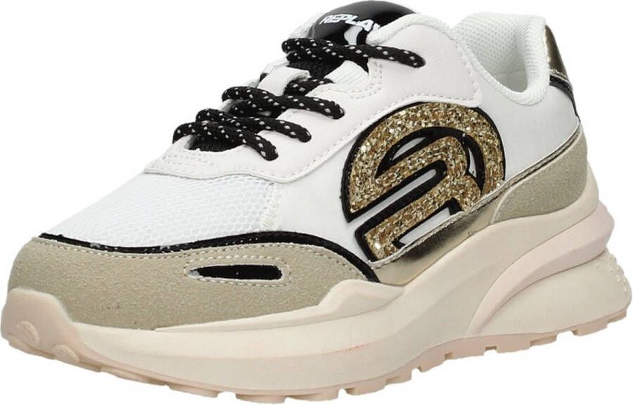 Replay Athena JR-1 chunky sneakers wit beige Meisjes Imitatieleer Printopdruk 28