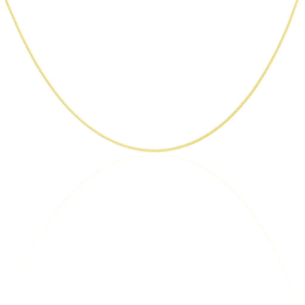 Chaîne Ixia Maille Gourmette Diamantee Or Jaune