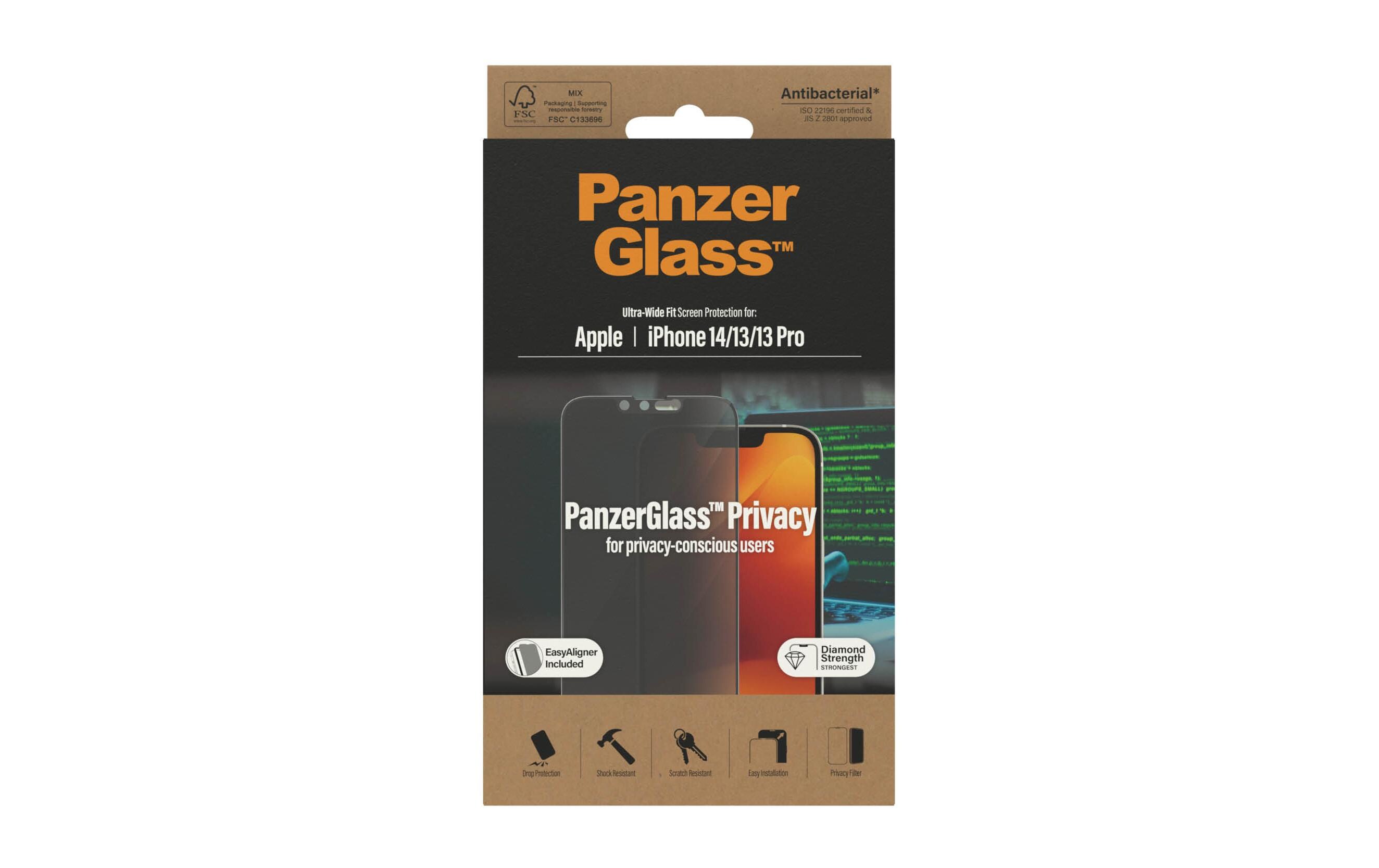 Displayschutz Ultra Wide Fit Privacy iPhone 13/13 Pro/14Display-Schutzfolie mit Applicator für das Apple iPhone 14/iPhone 13/iPhone 13 Pro