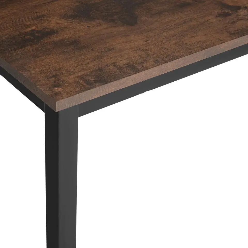 tectake Bureau Vanport 120x60x75,5cm, Industrieel Hout Donker, Rustiek