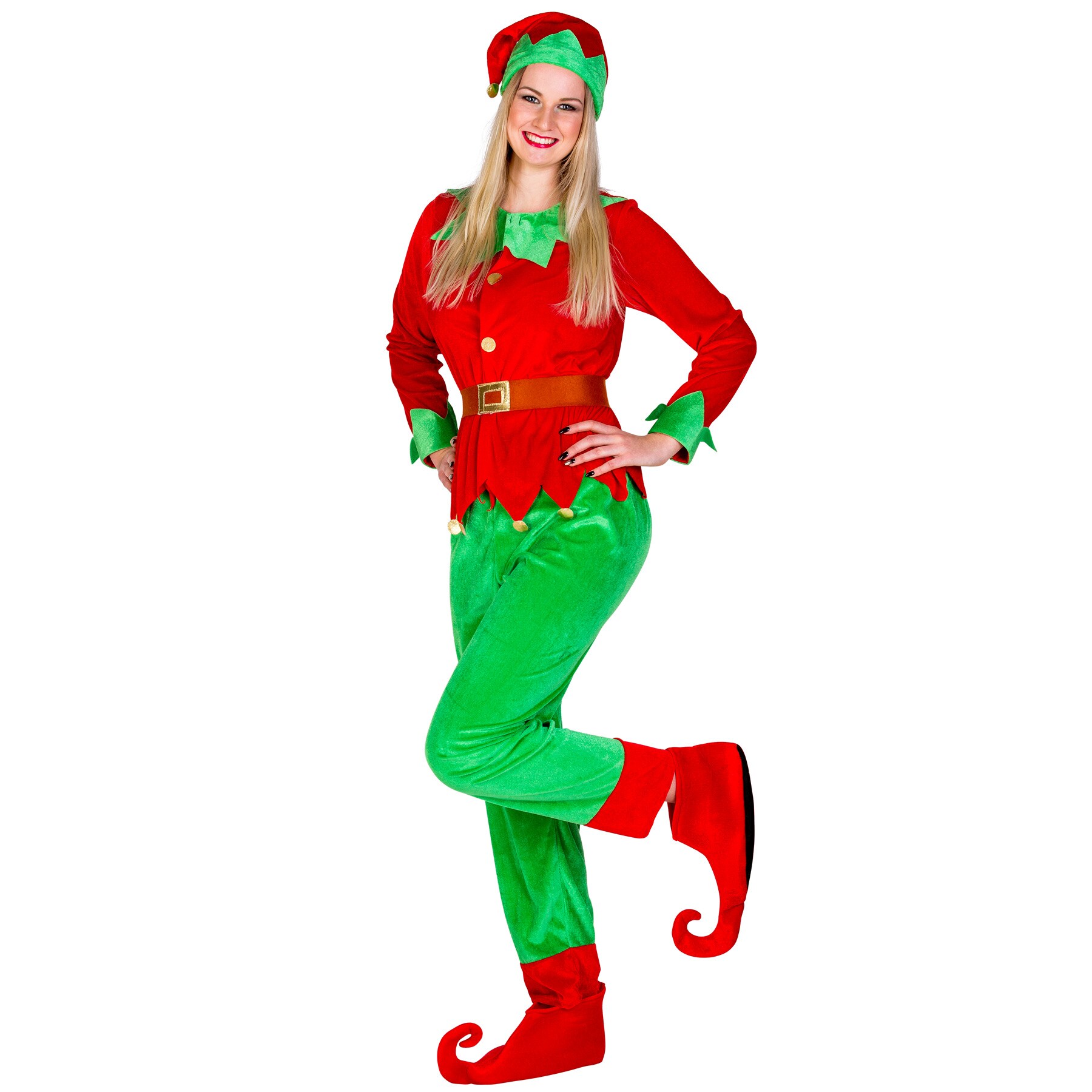 tectake® Frauenkostüm Weihnachtselfe