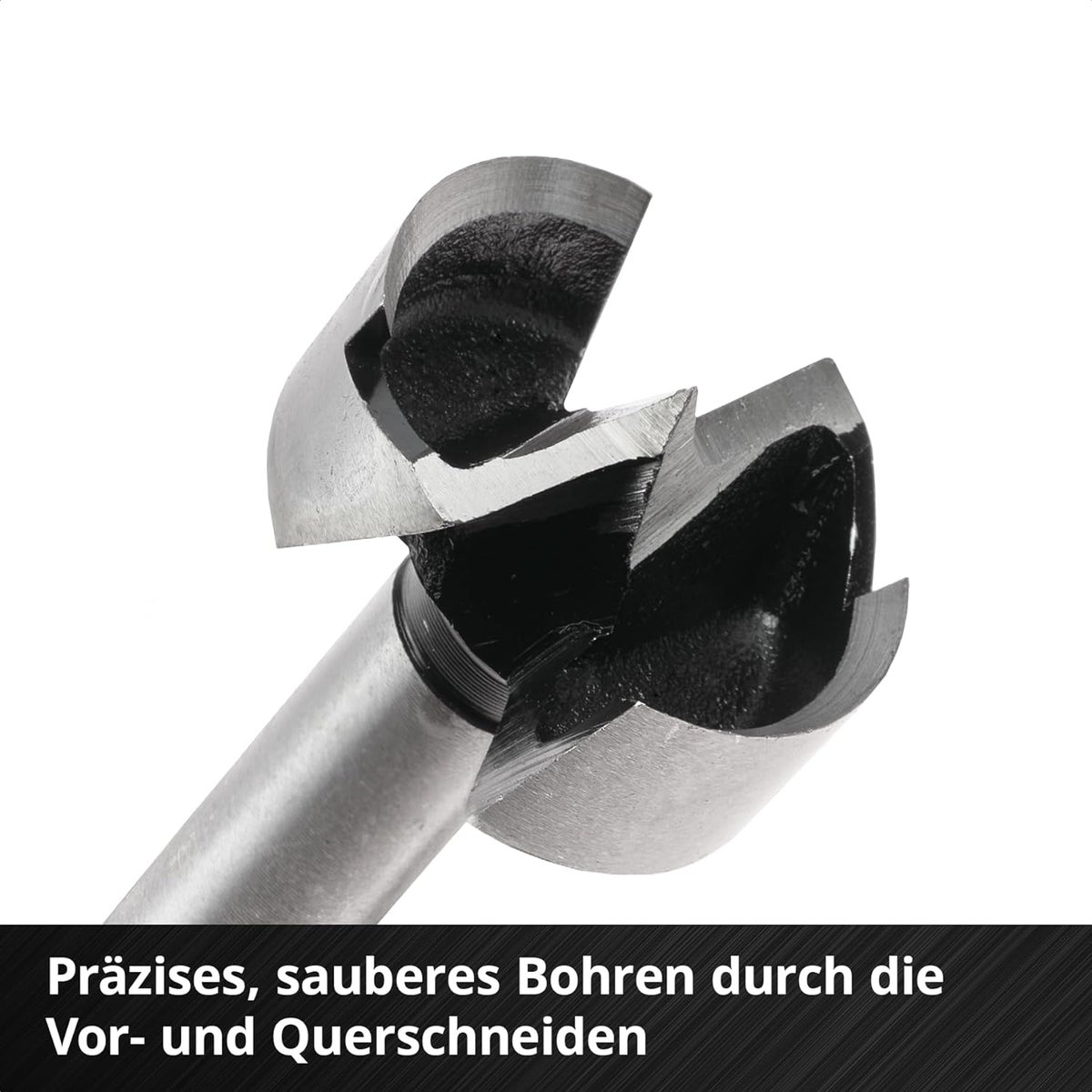 Originele Einhell M-CASE 5-delige Forstnerboorset (gemaakt van C65-staal, E 6.3-schacht, beitelrand, centreerpunt, conische kopvorm, 4-zijdig gesloten voorsnijrand inclusief opbergdoos)