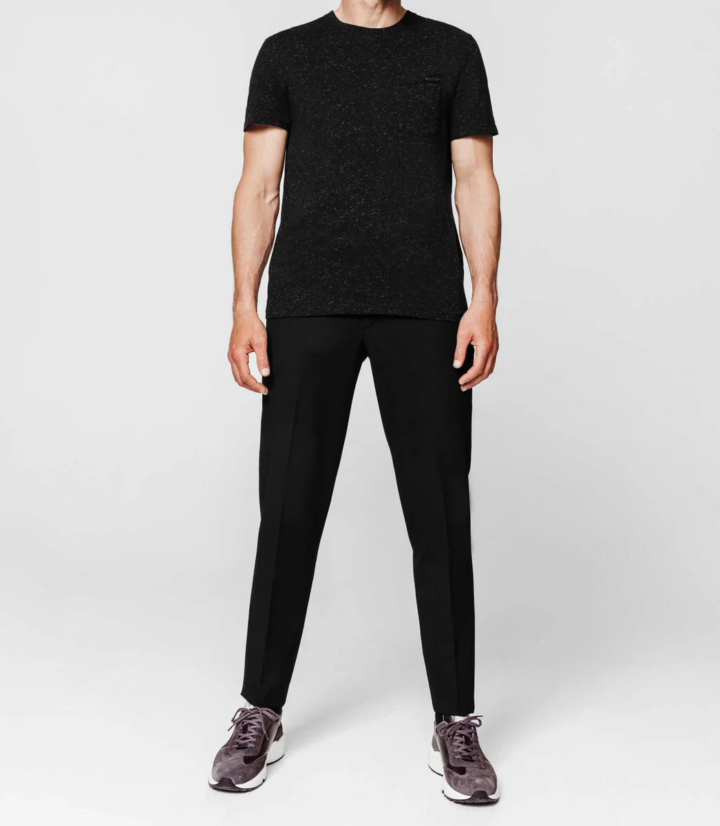 T-shirt coton mouliné noir