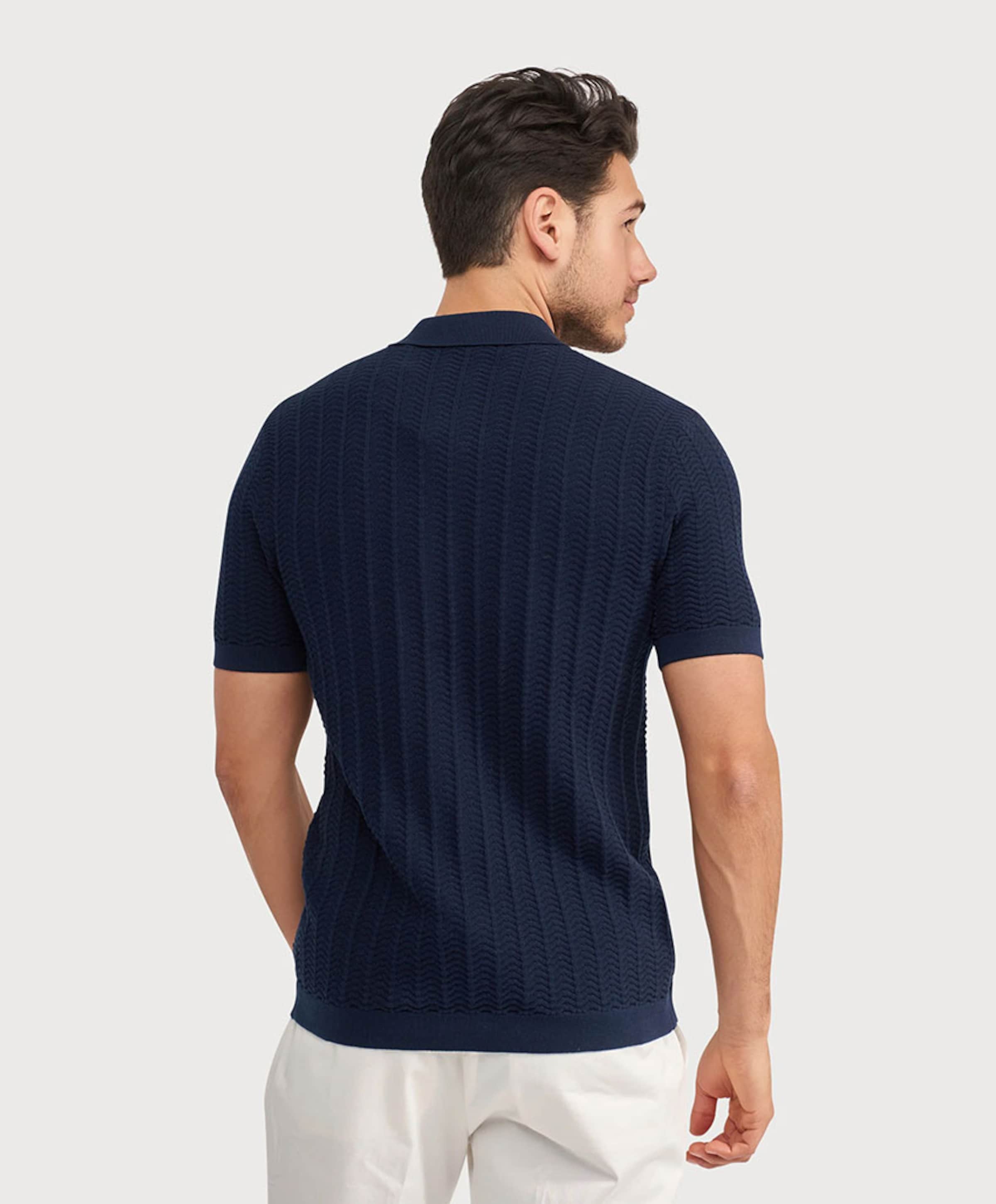 Blue industry Heren polo blauw