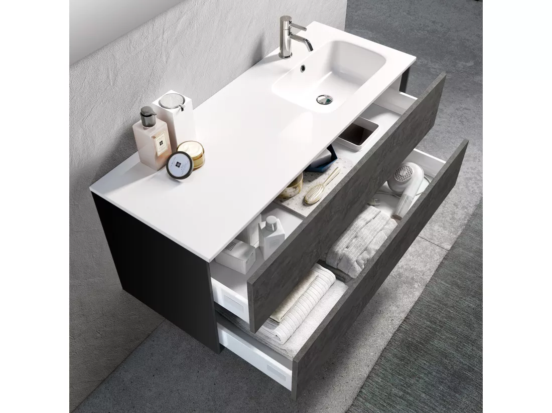 Ensemble de salle de bain vasque DX 4 pièces IGEA oxyde