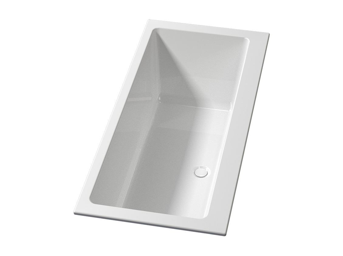 Riho Rethink Wall half vrijstaand bad 180x80cm links wit glans