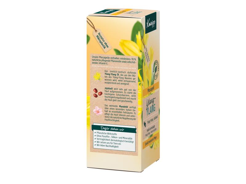Kneipp Massageöl Ylang-Ylang 100 ml Natürliches Massage- und Pflegeöl für sinnlich-exotische Momente