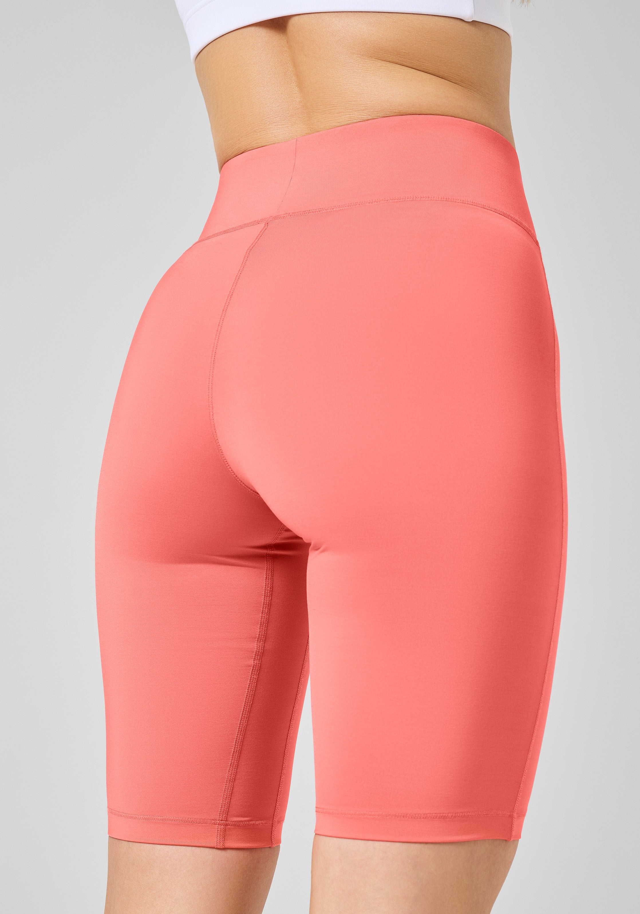 High Waist Bike Tights Dame Deep Coral