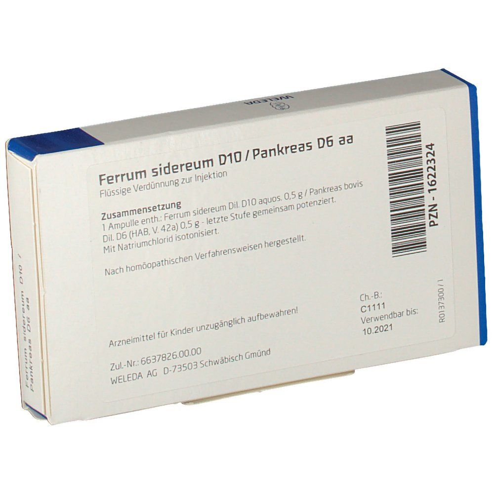 Ferrum Sidereum D10 / Pankreas D6 aa