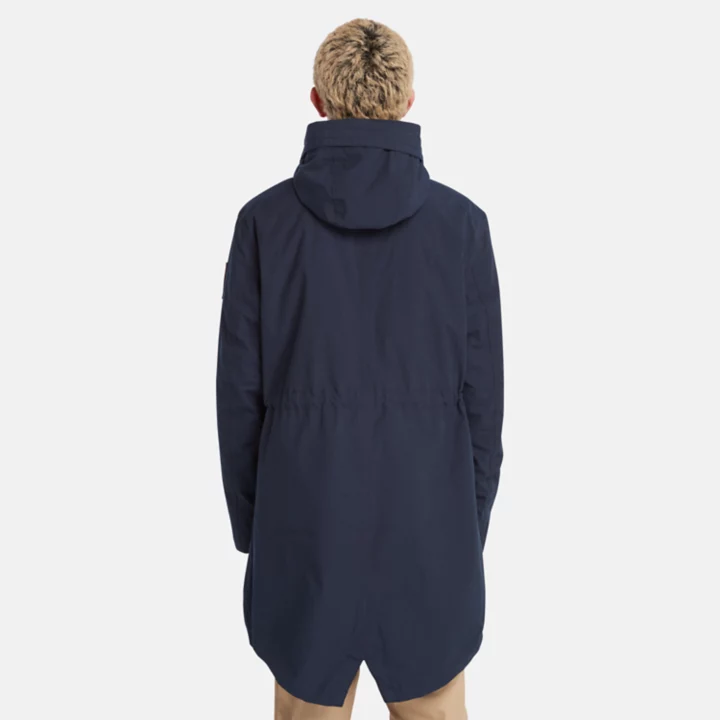 Jaqueta parka Snowdown Peak 3 em 1 com cauda de peixe, resistente à água, para homens, na cor azul marinho.