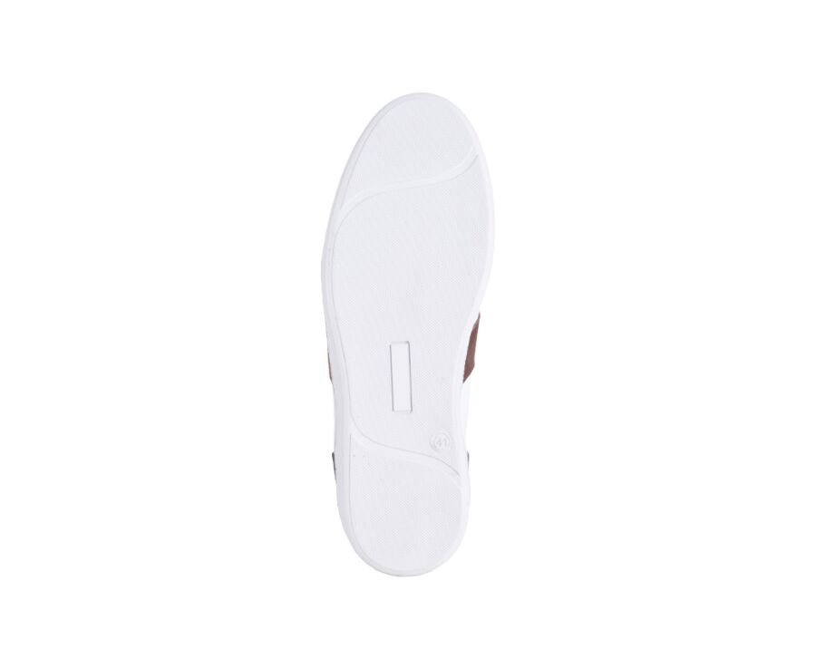 Sneakers cuir homme Blanc et Reglisse - MOYARRA